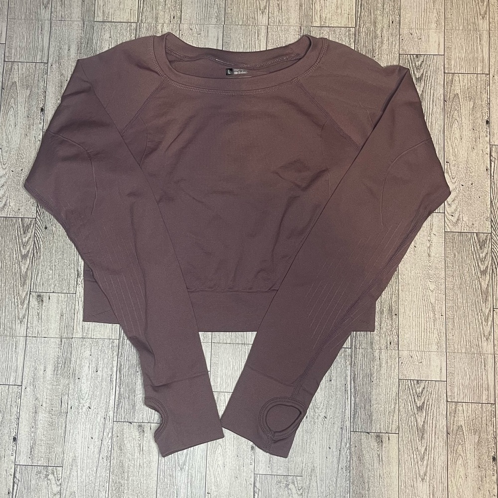 Athletic top- cropped with long sleeves